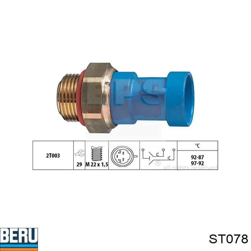 Sensor de temperatura  Beru ST078 precio, desde 21,26 EUR