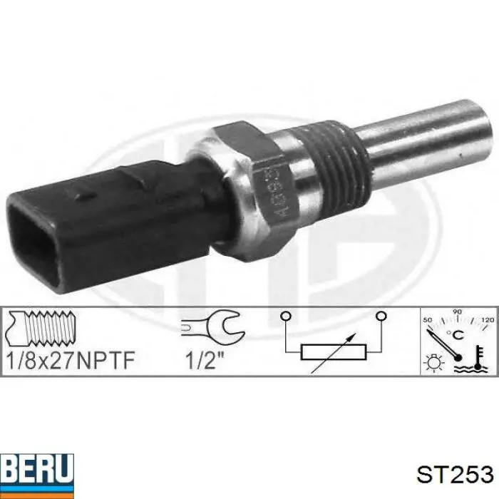 Sensor de temperatura del refrigerante Beru ST253 precio, desde 10,47 EUR