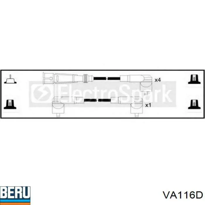 Cable de encendido, cilindro №1 para Volkswagen Vento (1HX0)