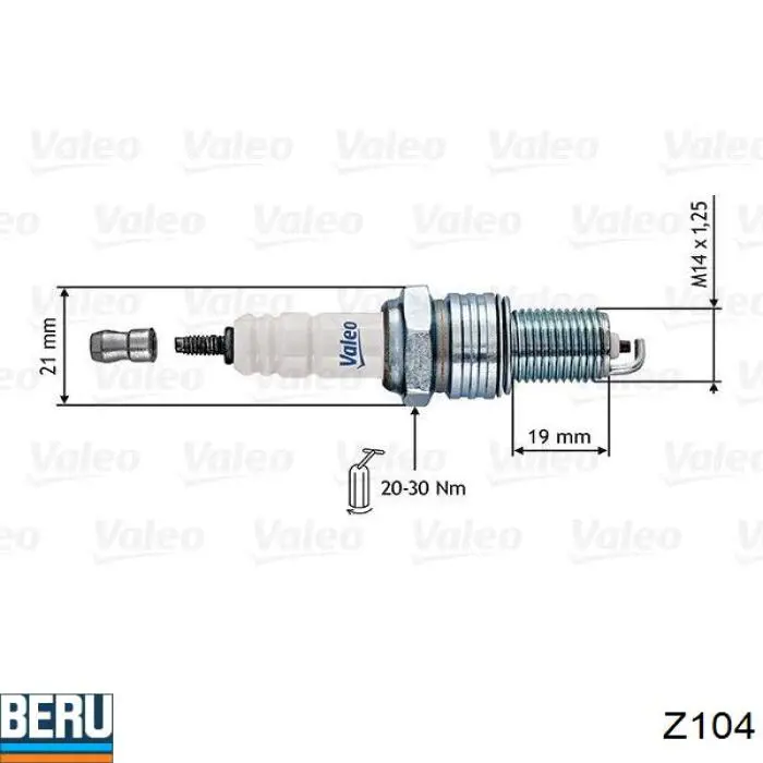 Bujía Z104 Beru