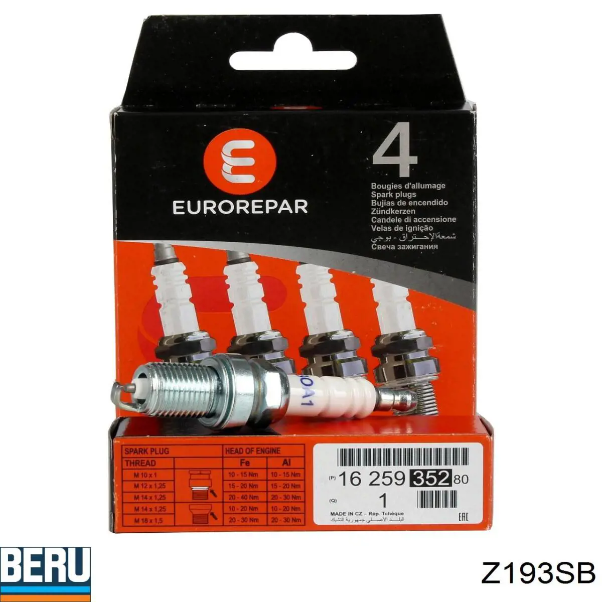 Comprar Z193SB Beru Bujía de encendido