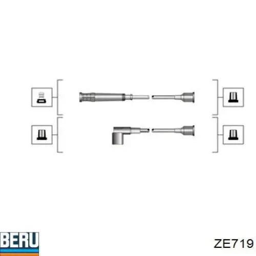 ZE719 Beru juego de cables de encendido