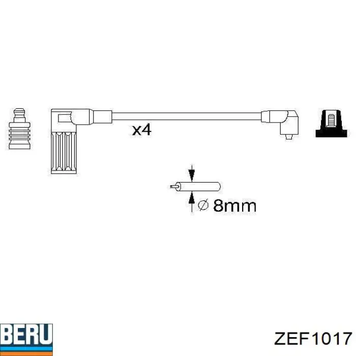 ZEF1017 Beru juego de cables de encendido