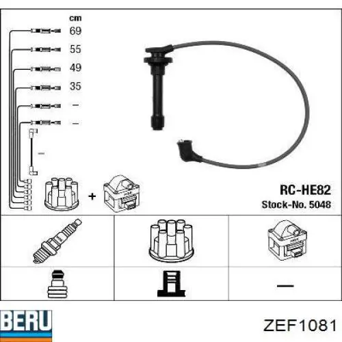 ZEF1081 Beru cables de bujías