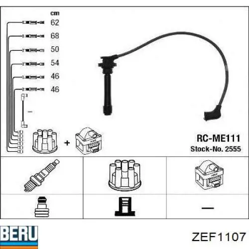 ZEF1107 Beru Cables de alta tensión, juego
