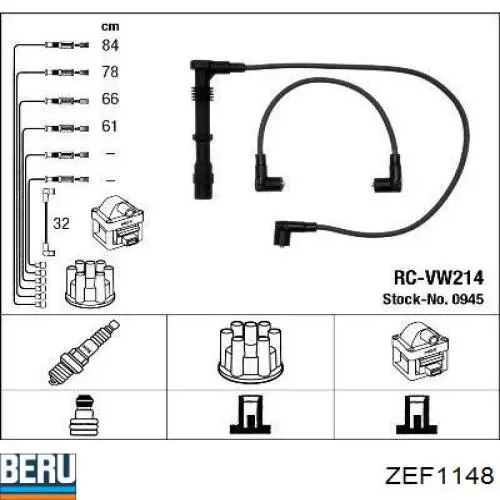 ZEF1148 Beru cables de bujías