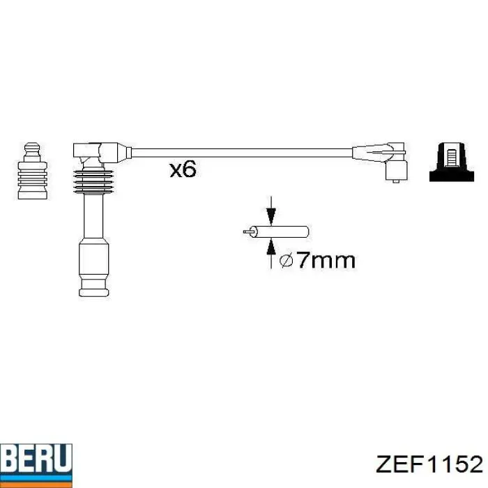 ZEF1152 Beru Cables de alta tensión, juego