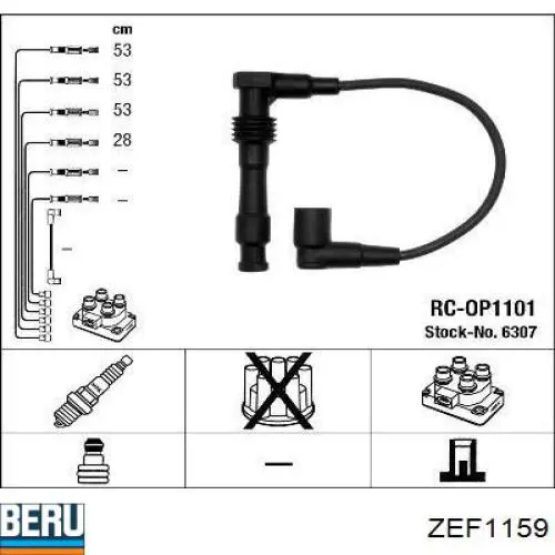 ZEF1159 Beru cables de bujías