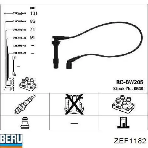 ZEF1182 Beru juego de cables de encendido