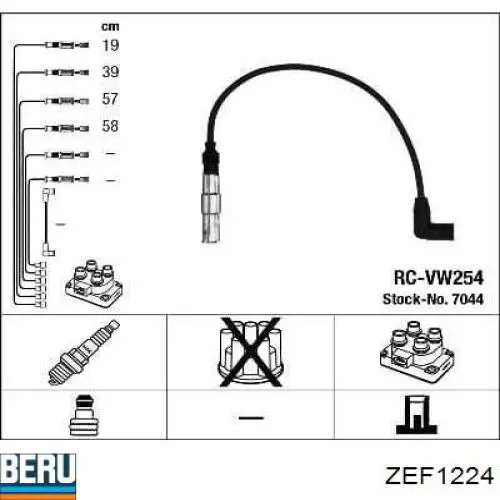 Juego de cables de bujias Beru ZEF1224 precio, desde 54,85 EUR