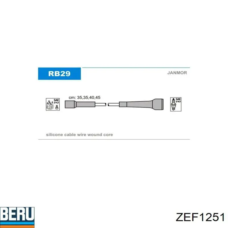 ZEF1251 Beru cables de bujías