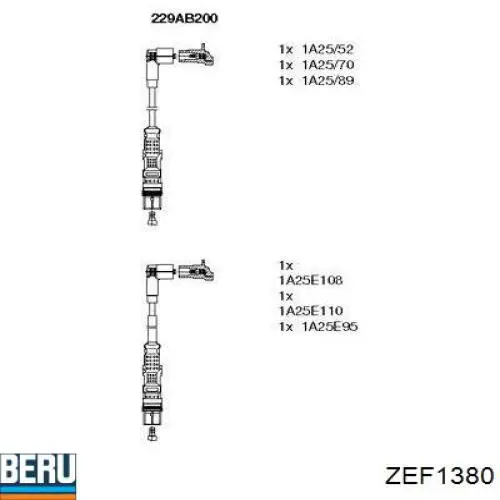 ZEF1380 Beru cables de bujías