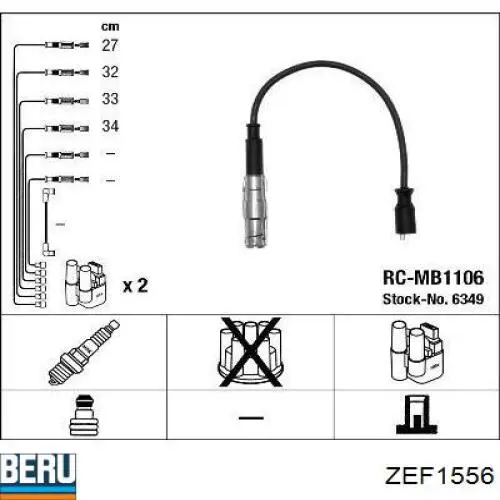 ZEF1556 Beru cables de bujías