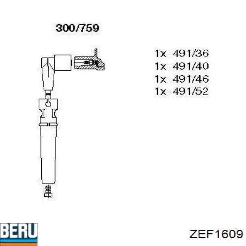 ZEF1609 Beru cables de bujías