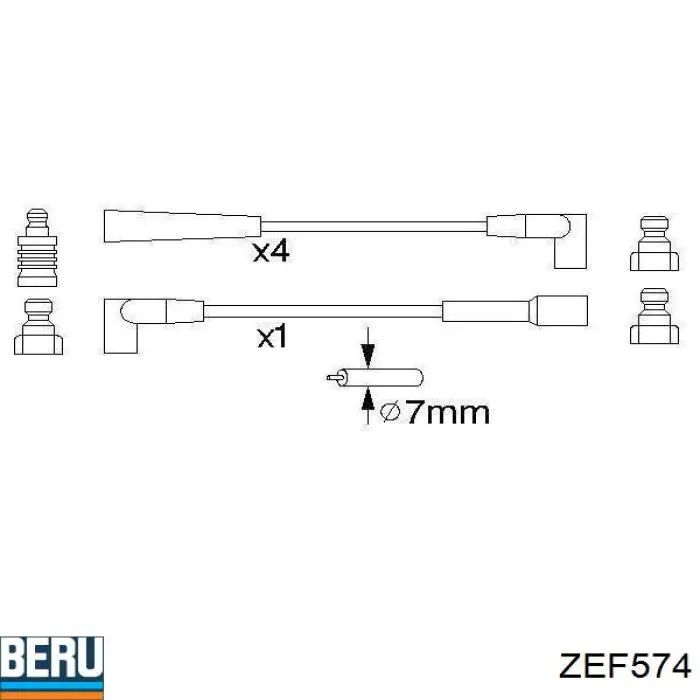 ZEF574 Beru cables de bujías