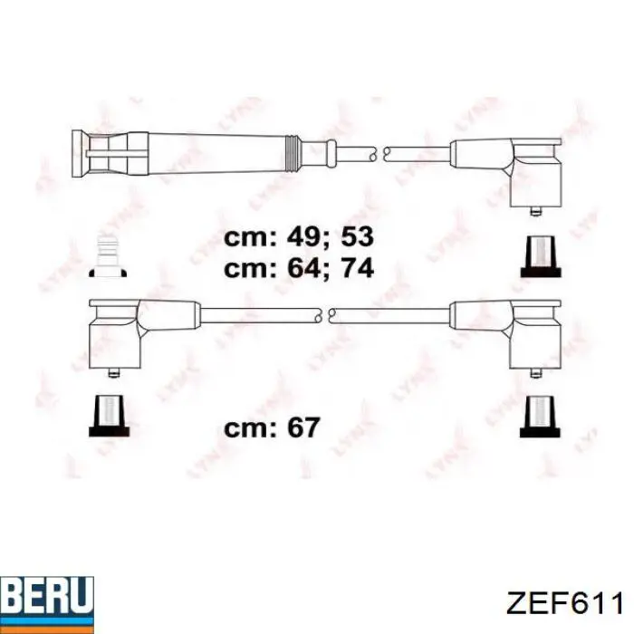 ZEF611 Beru cables de bujías