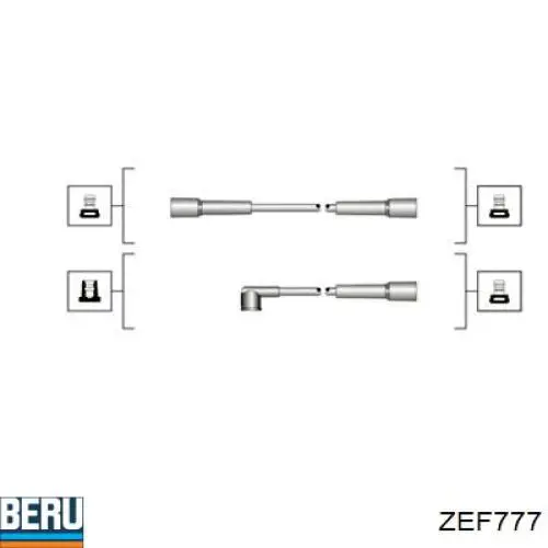 ZEF777 Beru juego de cables de encendido