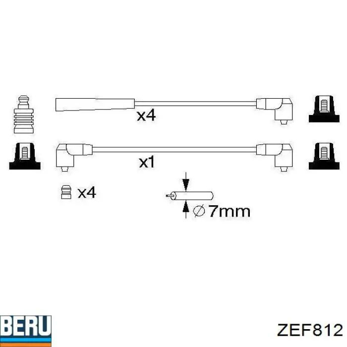 ZEF812 Beru cables de bujías