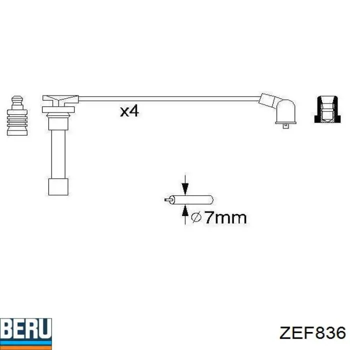 ZEF836 Beru cables de bujías