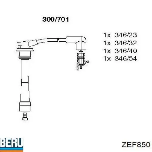 Cables de bujías ZEF850 Beru