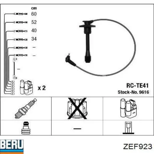 RC-ET1223 NGK cables de bujías