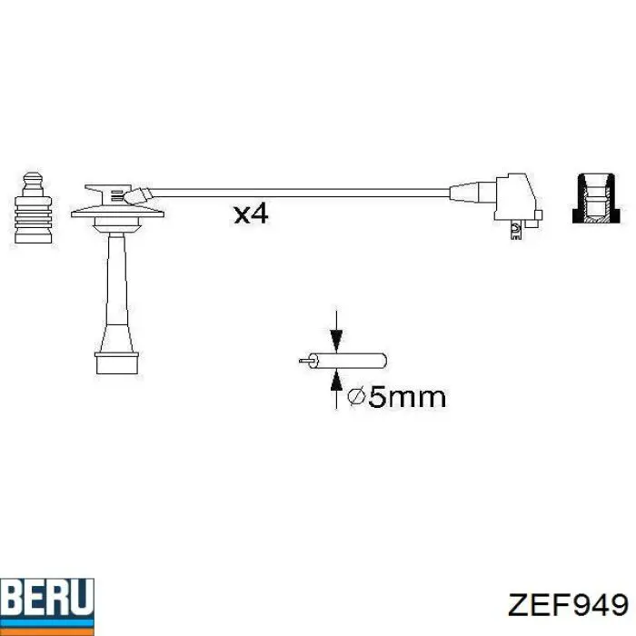 ZEF949 Beru cables de bujías