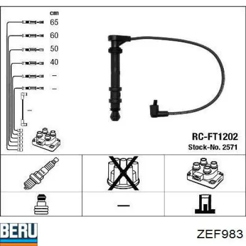 ZEF983 Beru cables de bujías