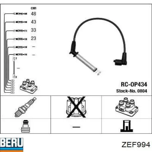 Cables de bujías RCOP434 NGK