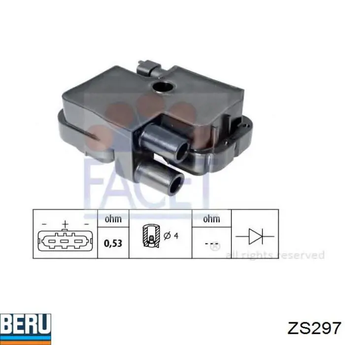 Bobina de encendido Beru ZS297