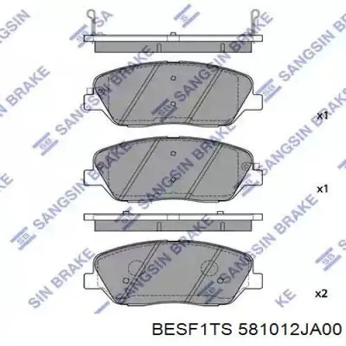 581012JA00 Besf1ts pastillas de freno delanteras