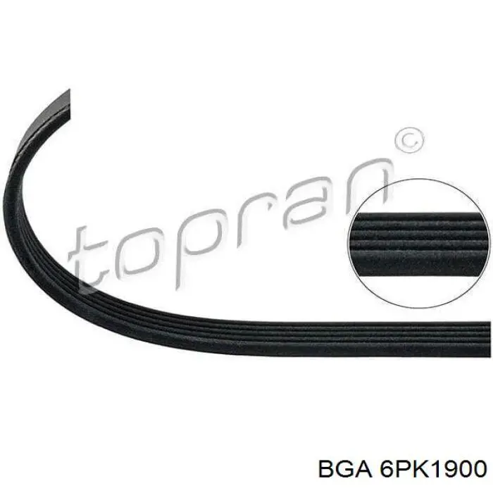 6PK1900 BGA correa trapezoidal