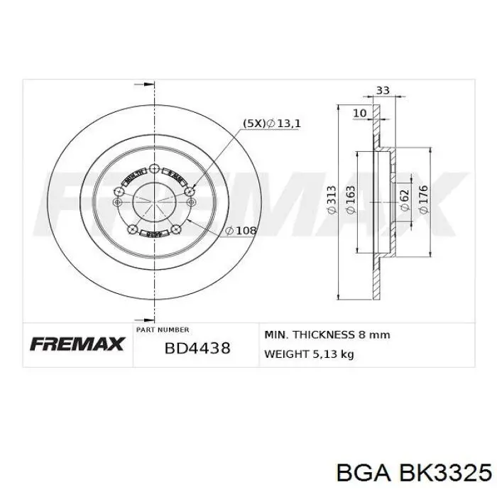 Comprar BK3325 BGA Tornillos de culata