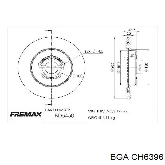 CH6396 BGA junta de culata