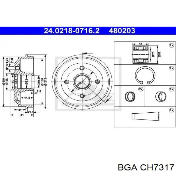 CH7317 BGA junta de culata