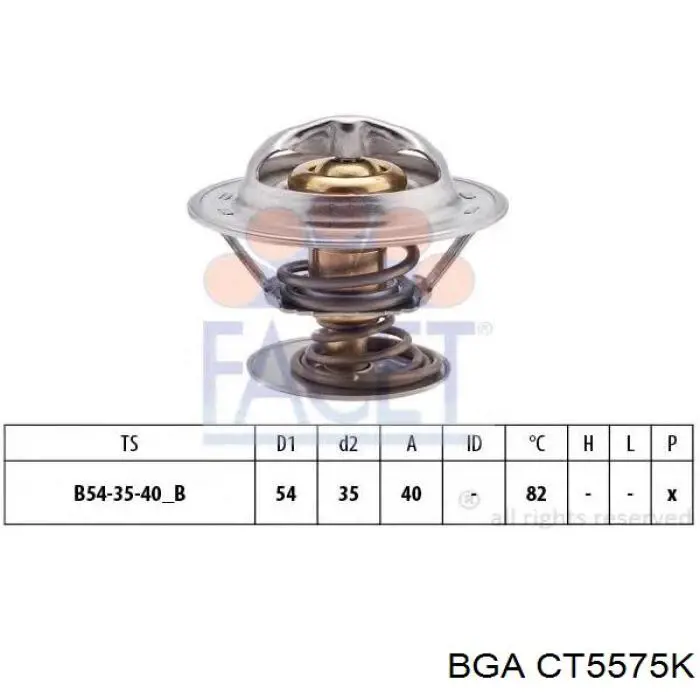 CT5575K BGA termostato, refrigerante