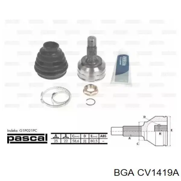 Junta homocinética exterior delantera BGA CV1419A precio, desde 42,70 EUR