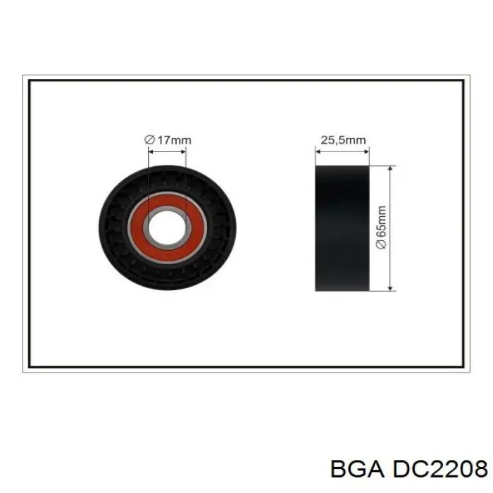 DC2208 BGA tensor de correa, correa poli v