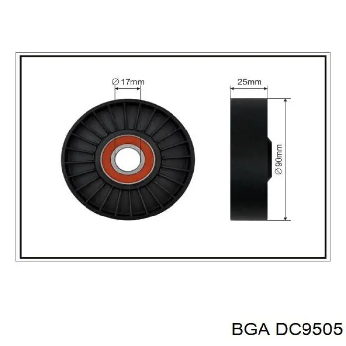 DC9505 BGA tensor de correa poli v