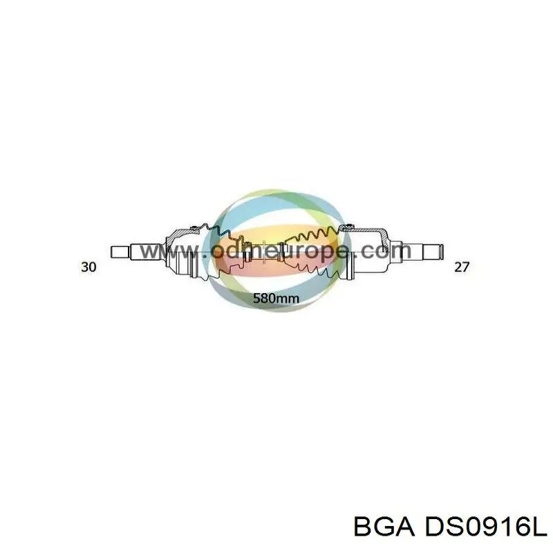 DS0916L BGA Semieje delantero izquierdo