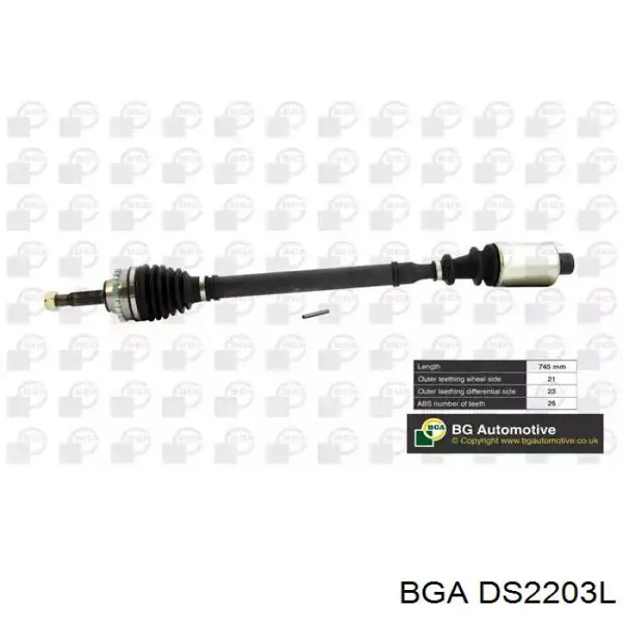 Semieje delantero izquierdo 46307998 Fiat/Alfa/Lancia