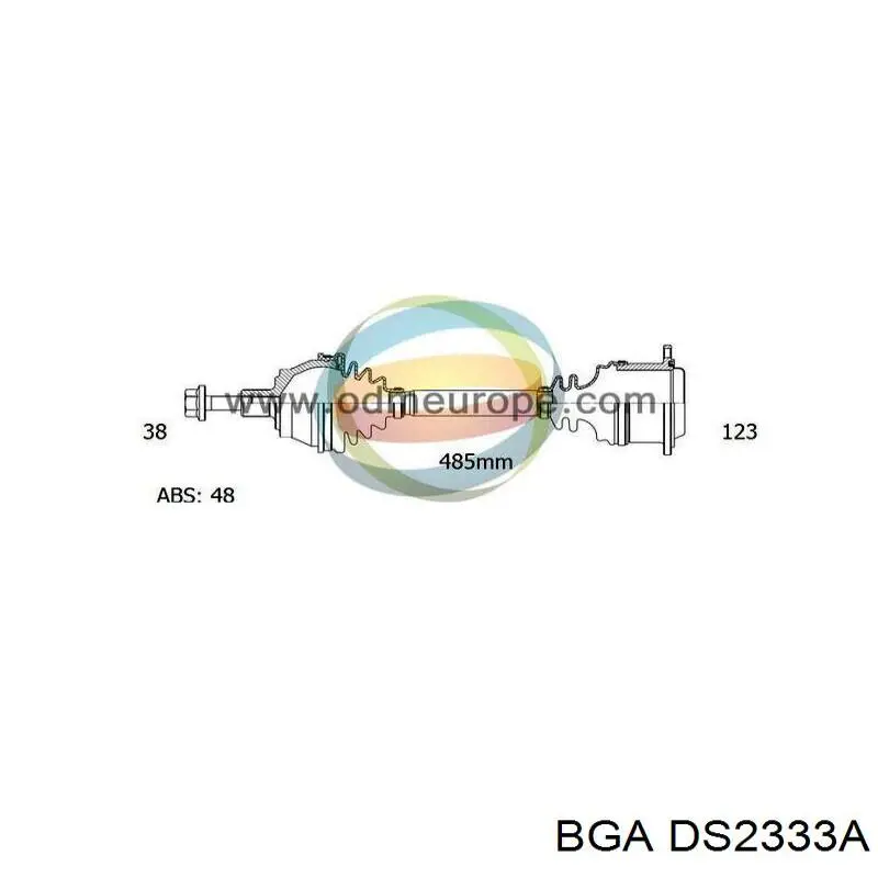 BGA DS2333A BGA árbol de transmisión delantero