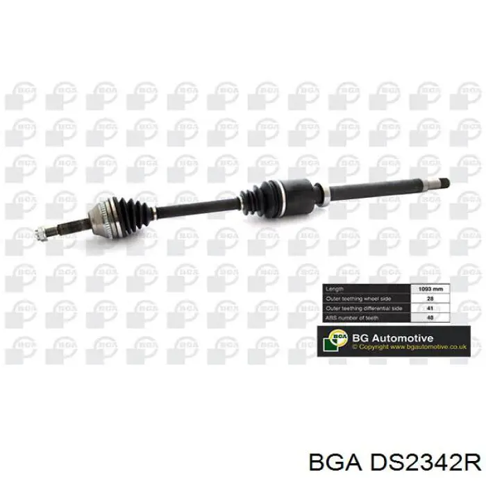 Semieje delantero derecho BGA DS2342R precio, desde 153,58 EUR