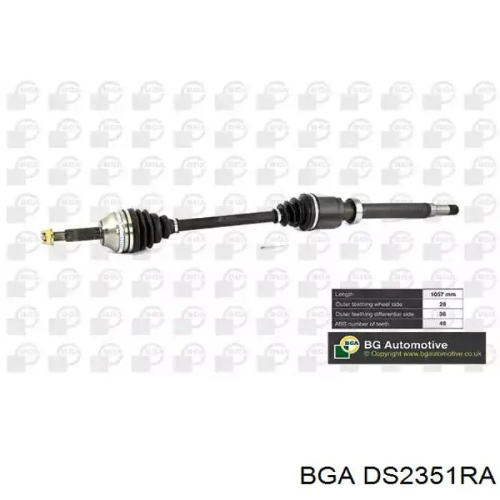 Semieje delantero derecho BGA DS2351RA precio, desde 148,01 EUR