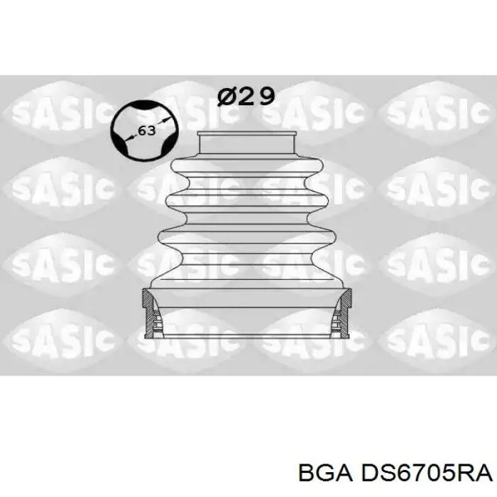 DS6705RA BGA árbol de transmisión delantero derecho