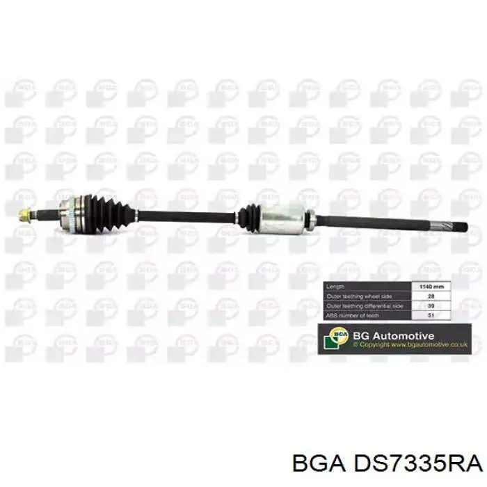 Semieje delantero derecho BGA DS7335RA precio, desde 169,43 EUR