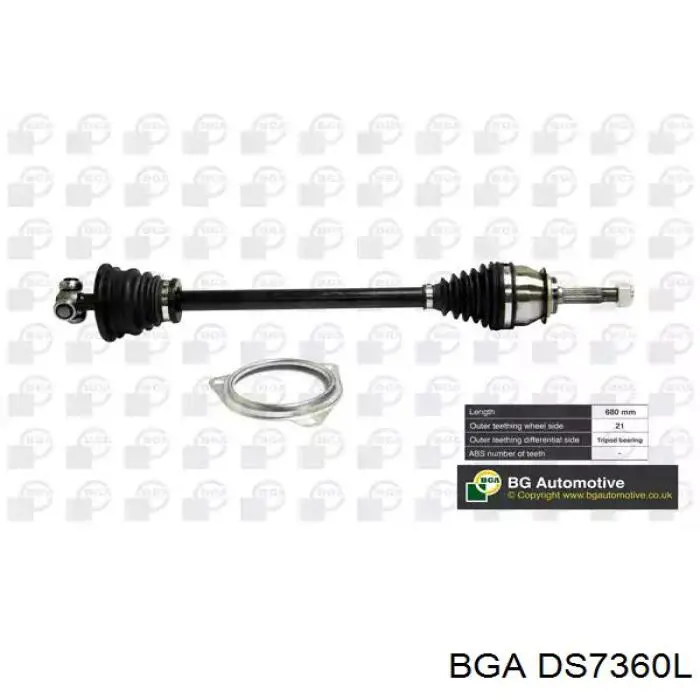 Semieje delantero izquierdo BGA DS7360L precio, desde 78,92 EUR