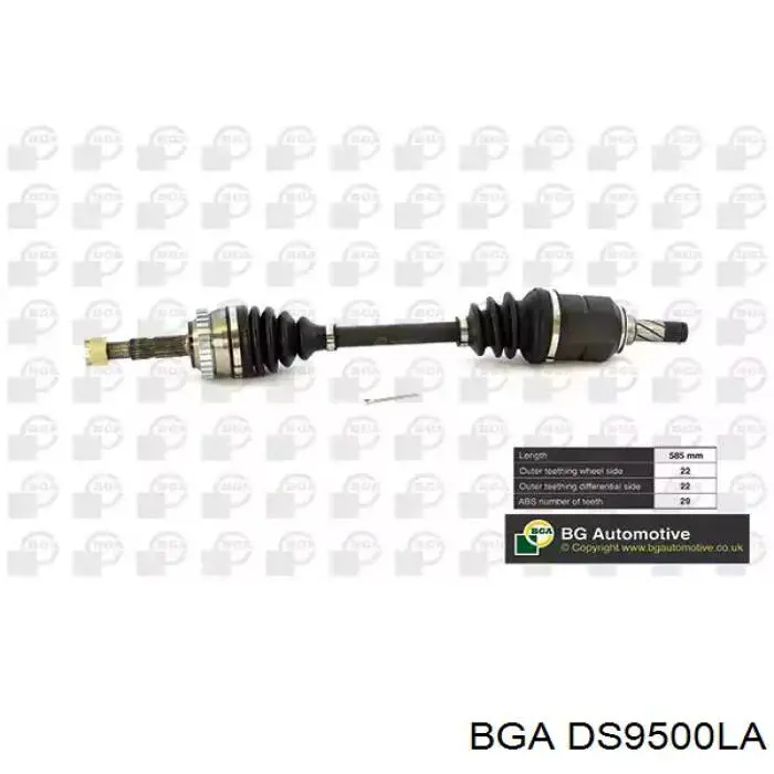 Semieje delantero izquierdo BGA DS9500LA precio, desde 81,58 EUR