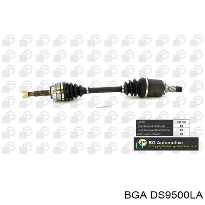 Semieje delantero izquierdo DS9500LA BGA