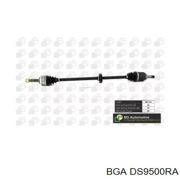 Semieje delantero derecho BGA DS9500RA precio, desde 55,18 EUR