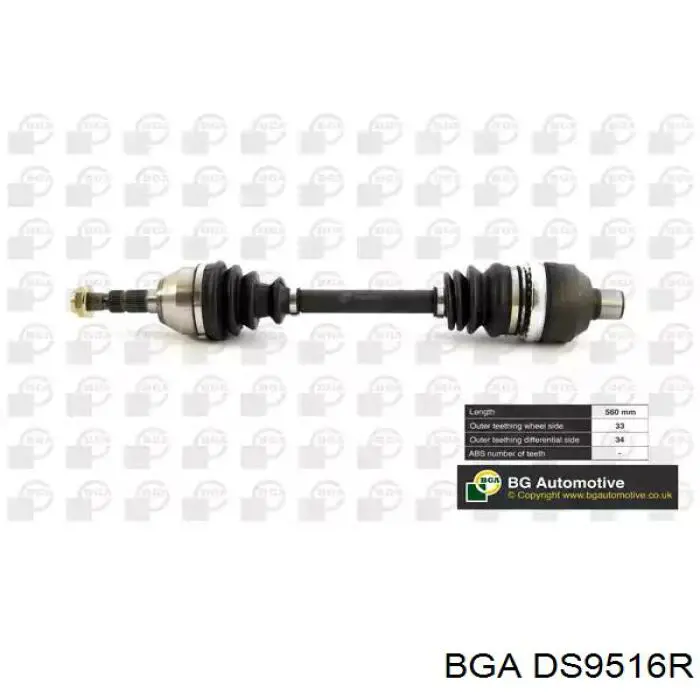DS9516R BGA Semieje delantero derecho